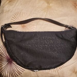 Versace vintage black mini baguette bag